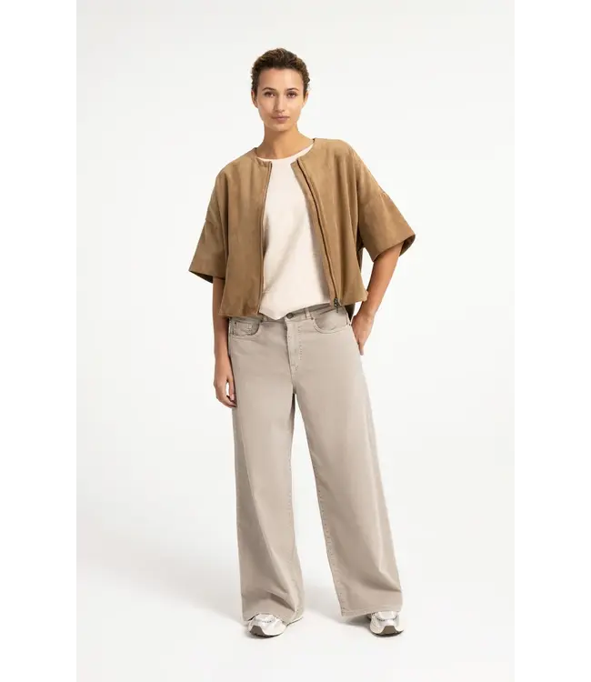 01-311153-608/99027  Denim jeans with wide legs and distinctive waistband - L32