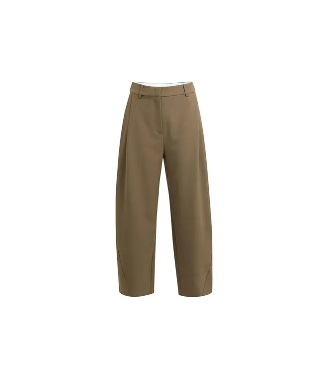 01-301275-608/90617  Woven barrel-leg trousers with pleat detail