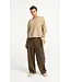 YAYA 01-301275-608/90617  Woven barrel-leg trousers with pleat detail