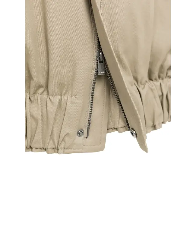 02-001080-608/81018  Oversized jacket with stand collar