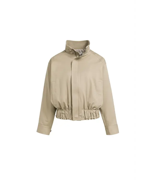 02-001080-608/81018  Oversized jacket with stand collar
