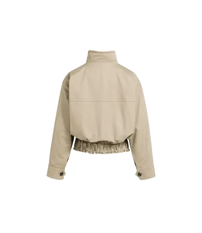 02-001080-608/81018  Oversized jacket with stand collar