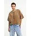 YAYA 02-009081-608/81018  Oversized suedine jacket with short sleeves