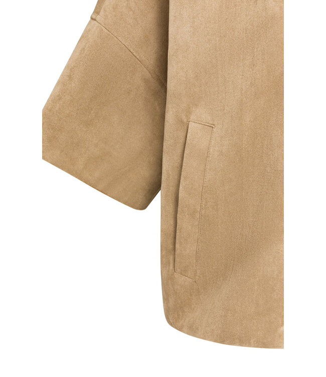 02-009081-608/81018  Oversized suedine jacket with short sleeves