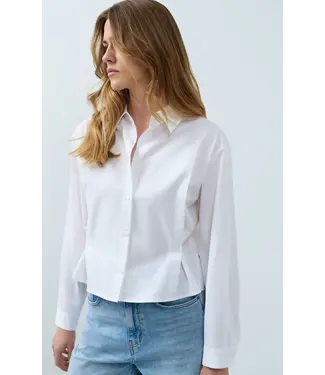 YAYA 01-201240-608/00000 Poplin blouse with adjustable waist and long sleeves YAYA 01-201240-608/00000 Poplin blouse with adjustable waist and long sleeves