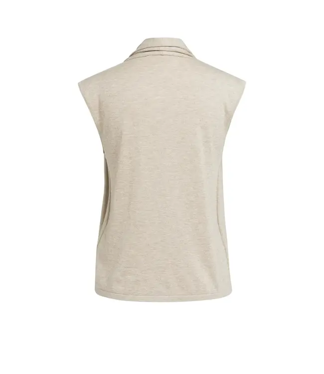 01-010176-608/611032  Sleeveless cardigan with double layer and buttons