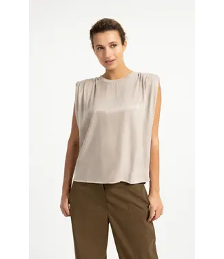 YAYA 01-701408-608/61103  Sleeveless top with shoulder pleats