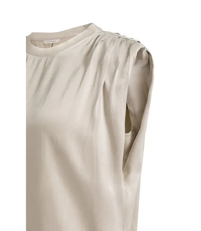 01-701408-608/61103  Sleeveless top with shoulder pleats