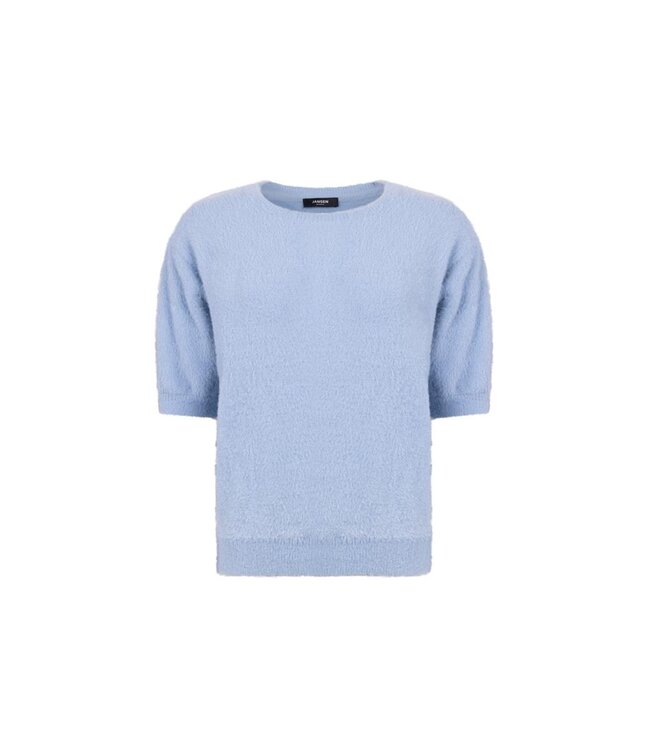MANIN-W26/000741-lightblue  MANIN TRUI p 168 round neckline short sleeve