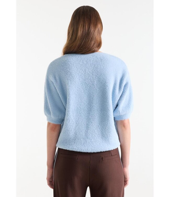 MANIN-W26/000741-lightblue  MANIN TRUI p 168 round neckline short sleeve