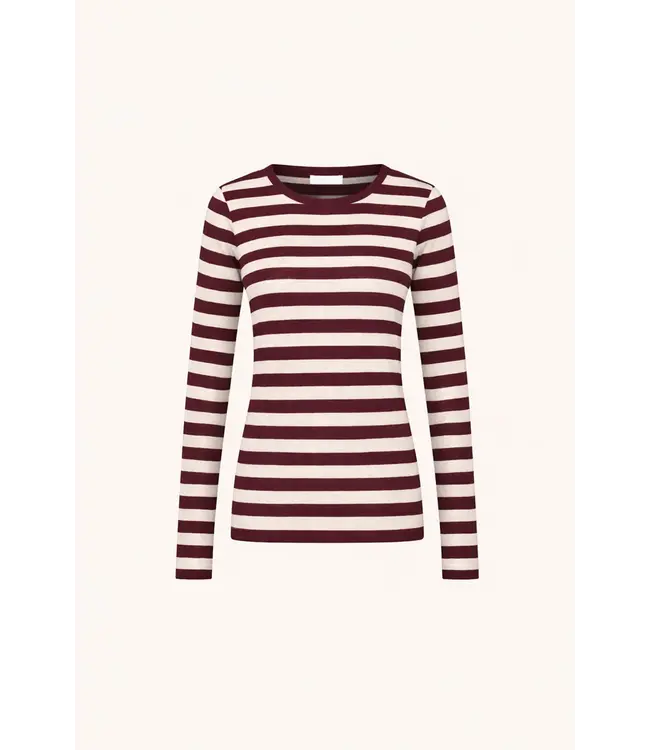 26411101/BurgundyCrush  basic ls big stripe top