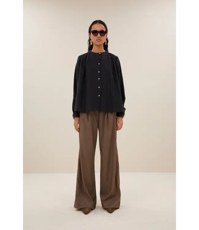 26412018/MidnightLurexStripe  nyka lurex blouse