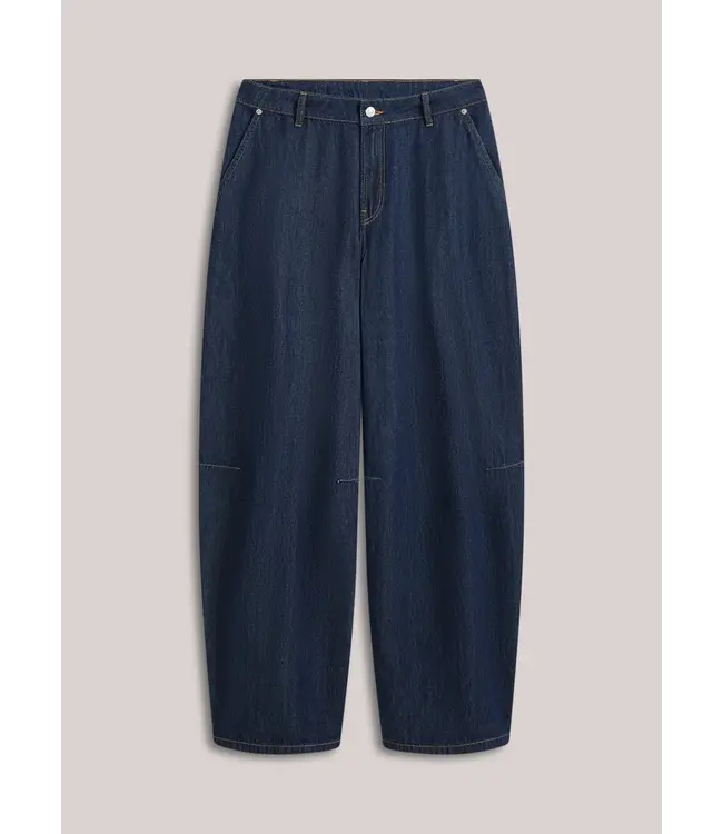 4s3028-5184/000492-Nightbluedenim  Balloon shape leg Light Cotton twill