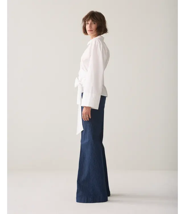 2s3517-12119/000110-White  Wrap blouse Crispy poplin