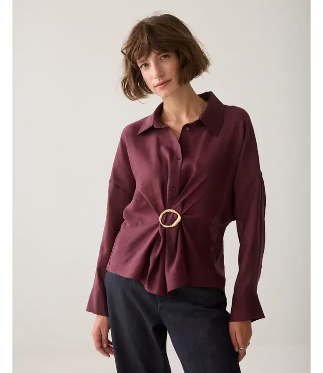 2s3524-12492/000335-Darkburgundy  Blouse Lyocell blend