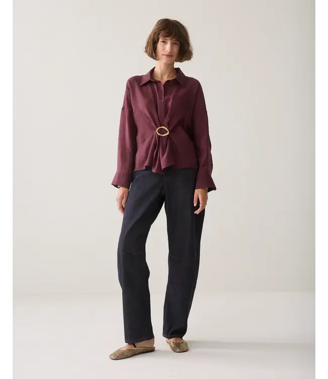 2s3524-12492/000335-Darkburgundy  Blouse Lyocell blend