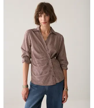 Summum Woman 2s3532-12491/000335-Darkburgundy  Blouse Two tone stripe small
