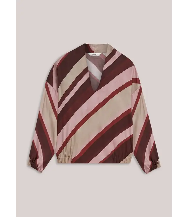 2s3560-12488/000120-Multicolour  Top v neck Stripe printed