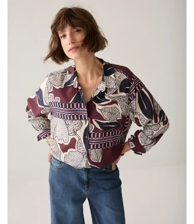 2s3561-12487/000120-Multicolour  Blouse Scarf print