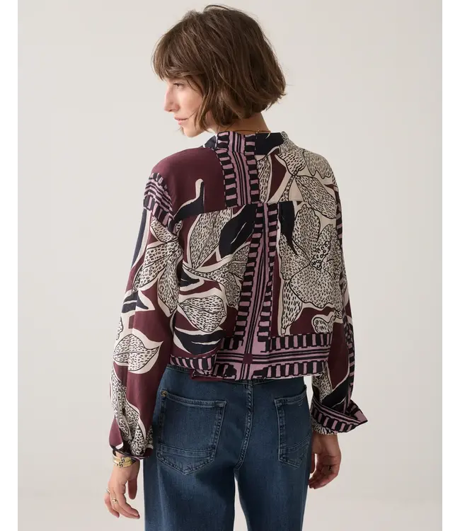 2s3561-12487/000120-Multicolour  Blouse Scarf print