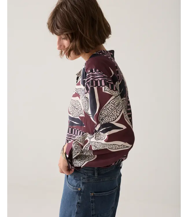 2s3561-12487/000120-Multicolour  Blouse Scarf print
