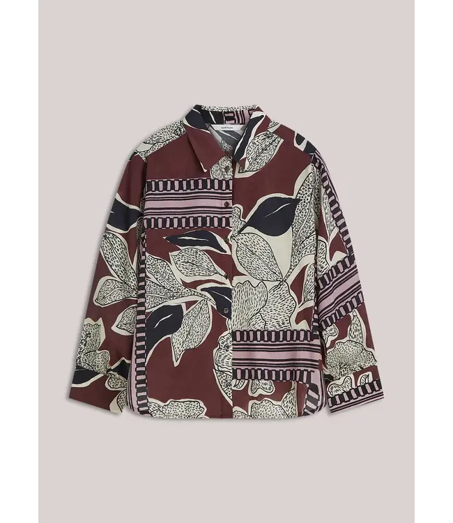 2s3561-12487/000120-Multicolour  Blouse Scarf print