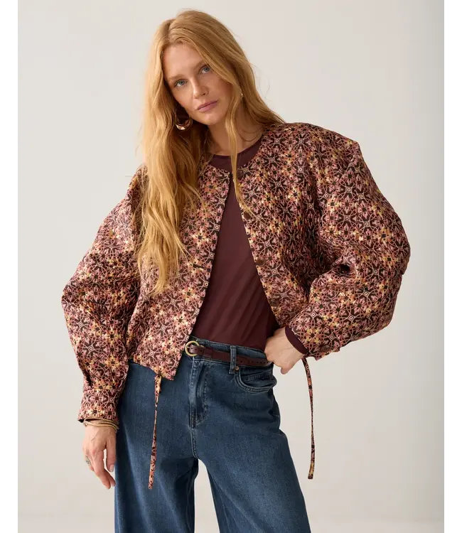 3s5394-30180/000335-Darkburgundy  Round Neck Top Long Sleeve Mesh Solid