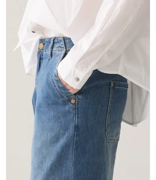4s2740-5153/000488-Darkbluedenim  Tapered jeans Soft fine twill