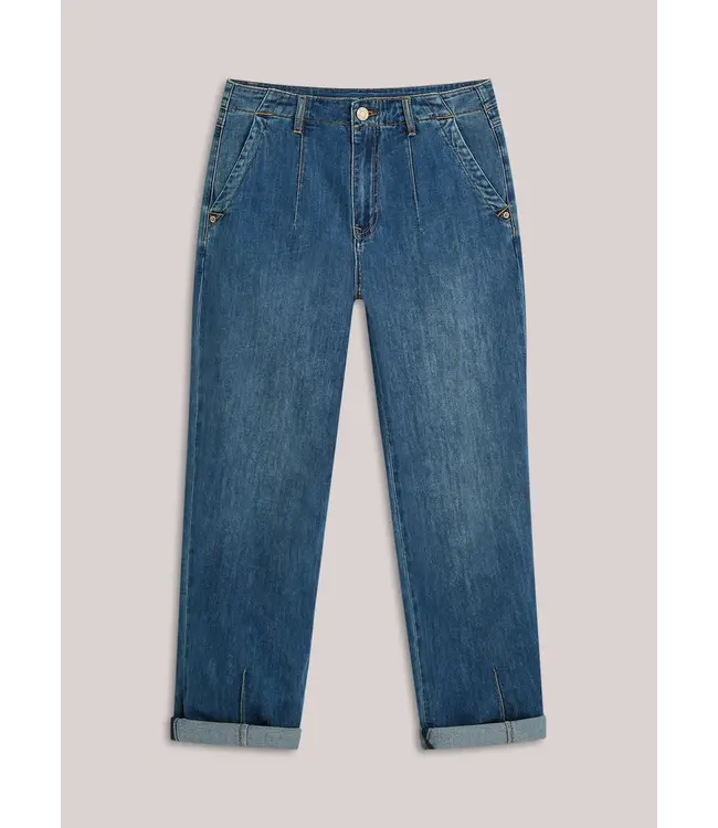 4s2740-5153/000488-Darkbluedenim  Tapered jeans Soft fine twill