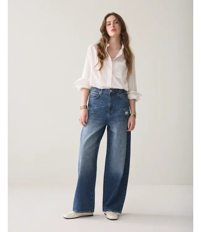 4s3052-5222/000453-Denim  Loose fit jeans Mid weight cotton denim