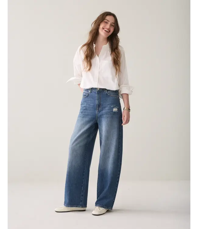 4s3052-5222/000453-Denim  Loose fit jeans Mid weight cotton denim