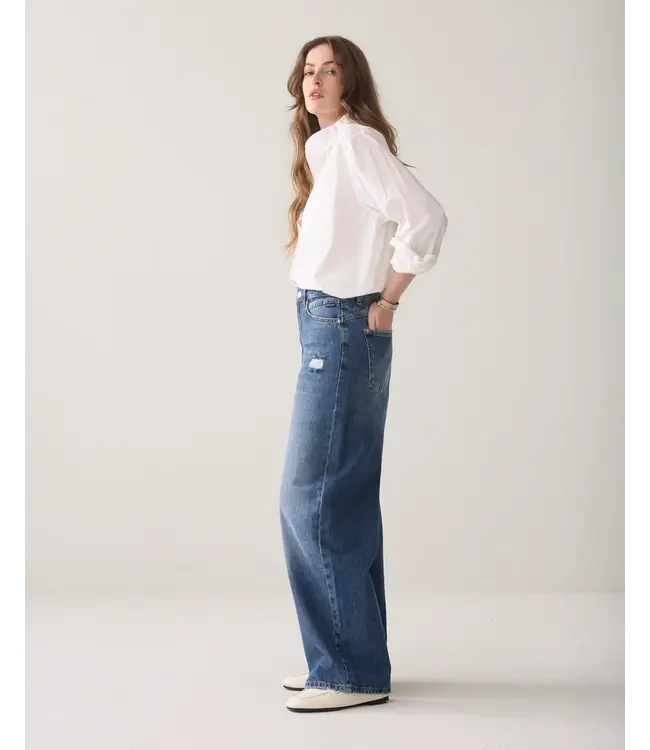 4s3052-5222/000453-Denim  Loose fit jeans Mid weight cotton denim