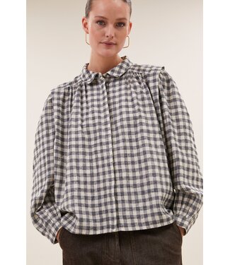 by-bar 26412026/AshGreyCheck  maia check blouse
