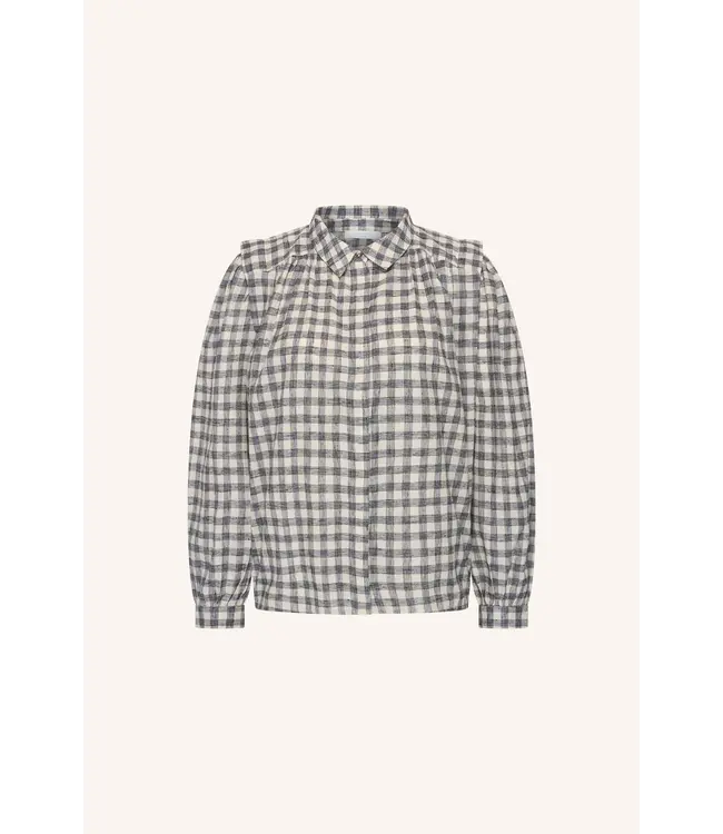 26412026/AshGreyCheck  maia check blouse