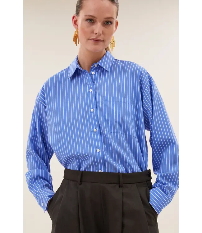26412040/AzulBlueStripe  lise stripe blouse