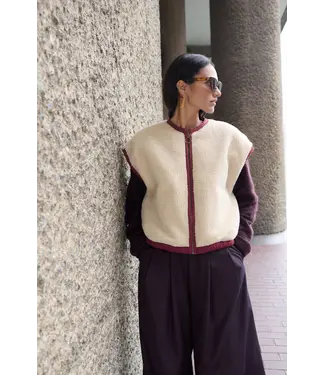 by-bar 26419003/Wine  gio sleeveless jacket