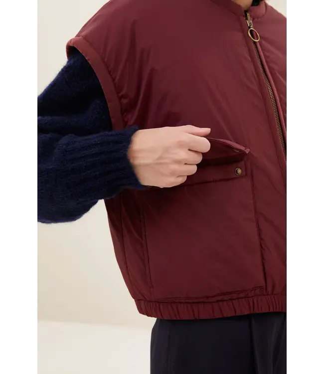 26419003/Wine  gio sleeveless jacket