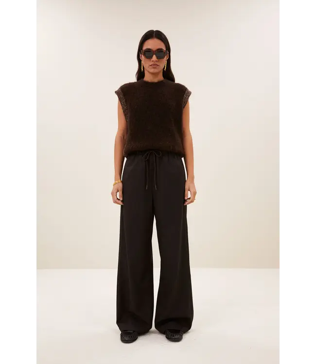 26418008/BrownPinstripe  pelle pinstripe pants
