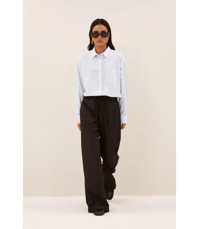 26418008/BrownPinstripe  pelle pinstripe pants