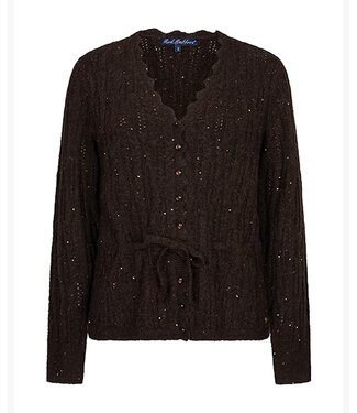 Red Button SRB5039/espresso Cardigan ajour sparkle