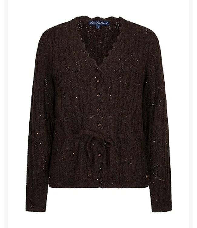 SRB5039/espresso Cardigan ajour sparkle