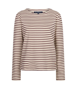 Red Button SRB5085/creme/darkberry Terry stripe