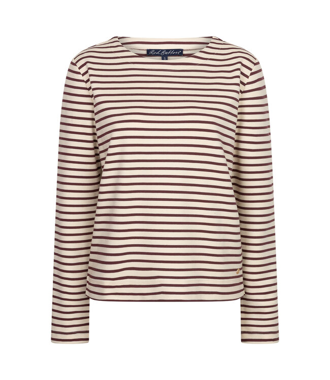 SRB5085/creme/darkberry Terry stripe