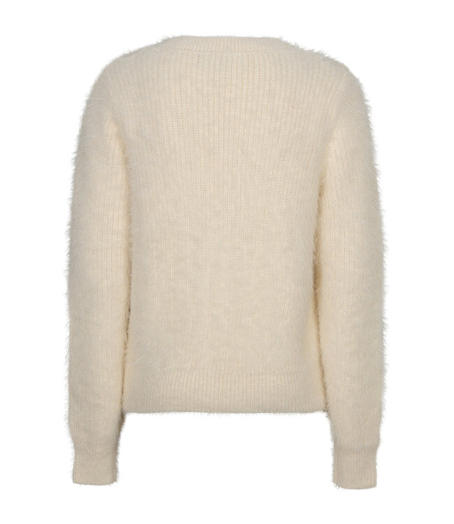 SRB5115/cream Cardigan fuzzy