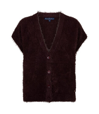 Red Button SRB5116/burgundy Sleeveless fuzzy