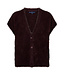 Red Button SRB5116/burgundy Sleeveless fuzzy