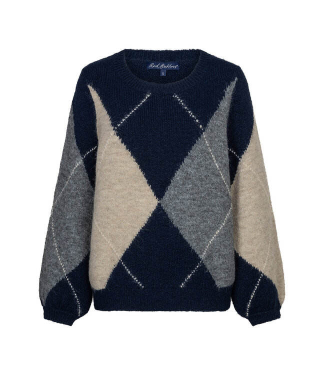 SRB5067/Indigo Argyle sweater