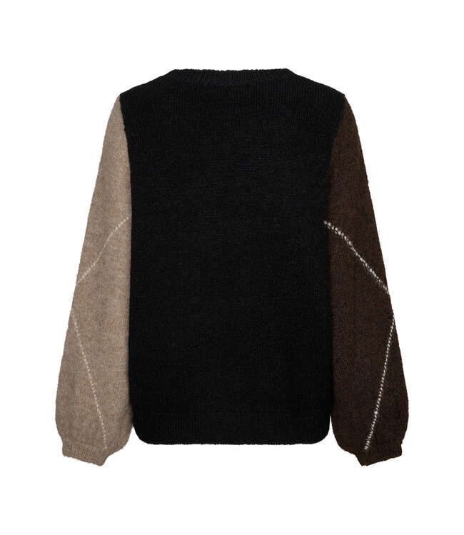 SRB5067/espresso Argyle sweater