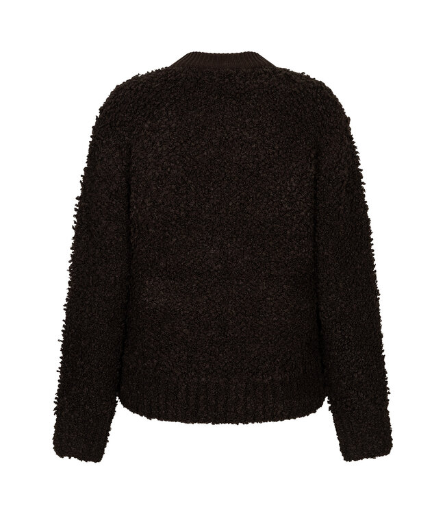 SRB5073/espresso Bomber knit boucle
