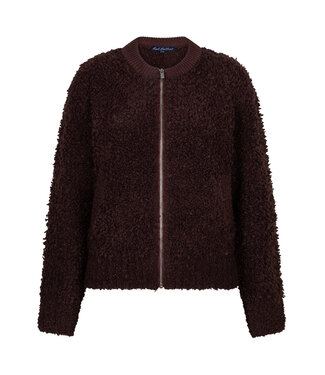 Red Button SRB5073/burgundy Bomber knit boucle